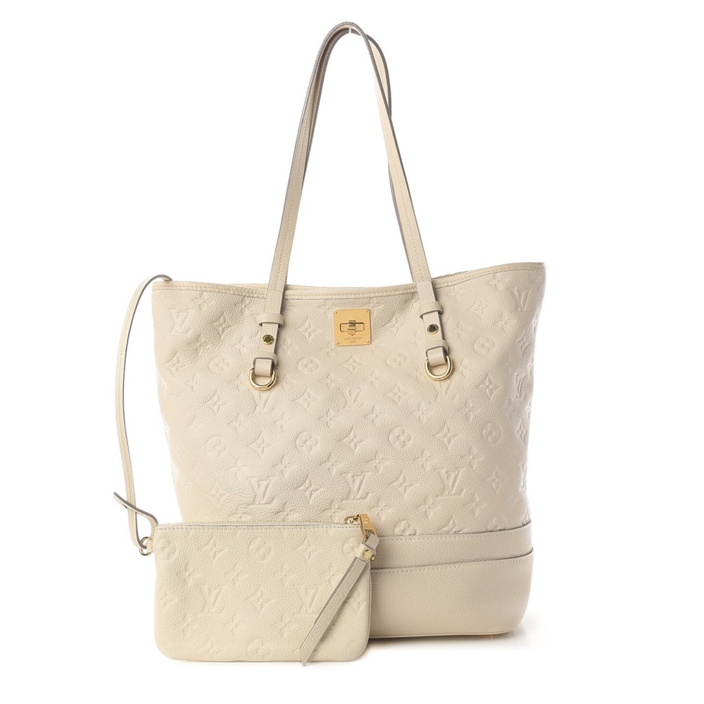 Authentic Louis Vuitton tote and pouch